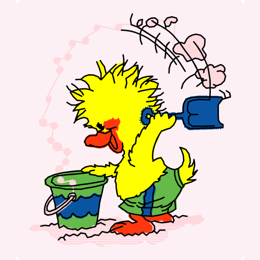Cute Baby Duck with Water Bucket preview