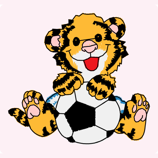 Cute Baby Tiger with Soccer Ball preview