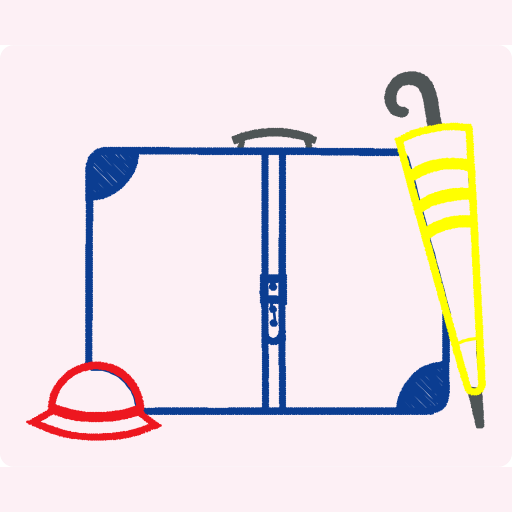 Vintage Suitcase with Umbrella preview
