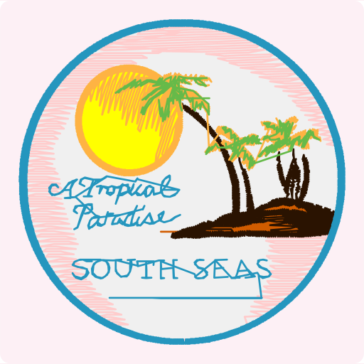 South Seas Tropical Paradise Vintage Travel Badge preview