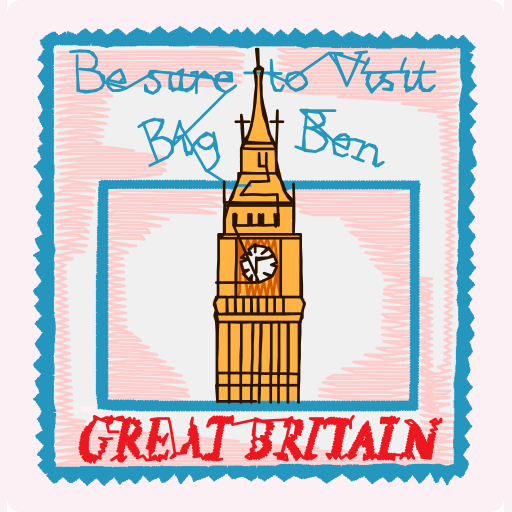 Great Britain Vintage Travel Tag preview