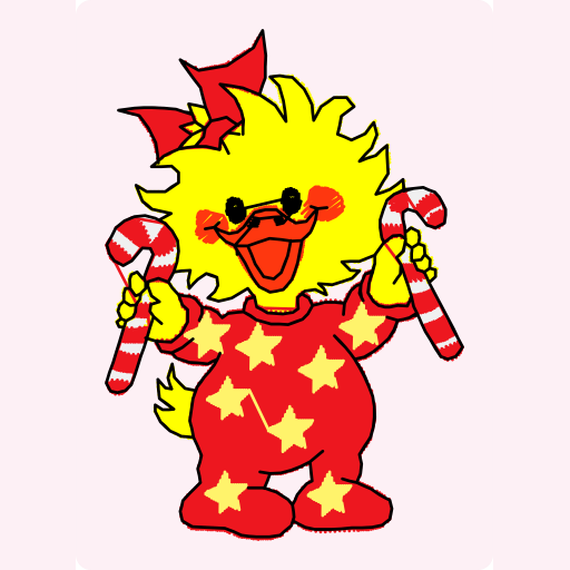 Cute Christmas Chick with Candy Canes preview