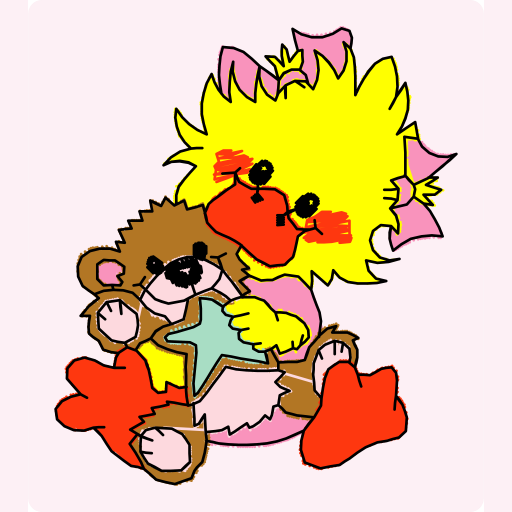 Cute Baby Chick with Teddy Bear preview
