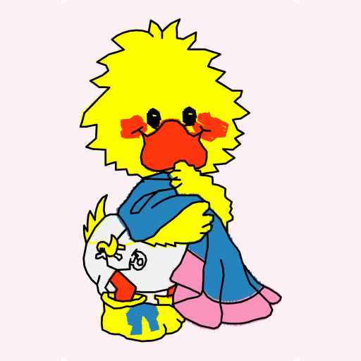 Cute Baby Chick with Toy Rabbit preview