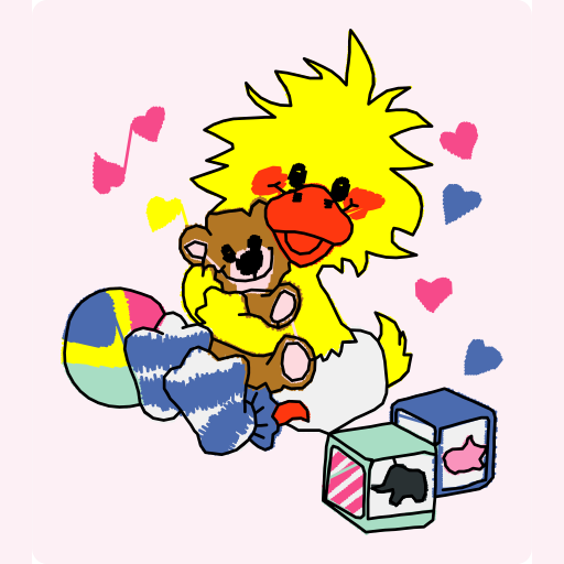 Cute Baby Chick with Teddy Bear preview