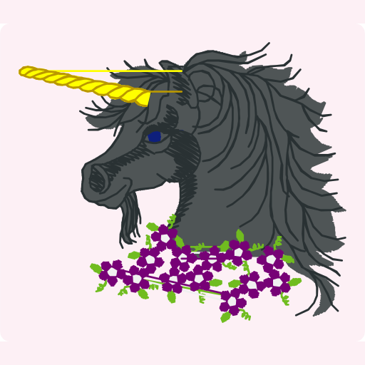 Majestic Unicorn with Flowers preview