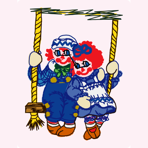 Raggedy Ann Dolls on a Swing preview