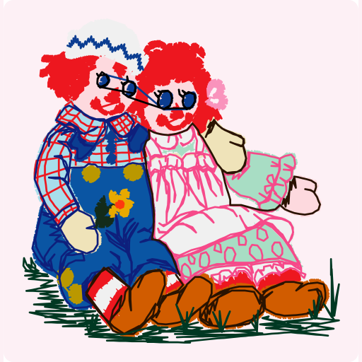Raggedy Ann and Andy Sitting Together preview
