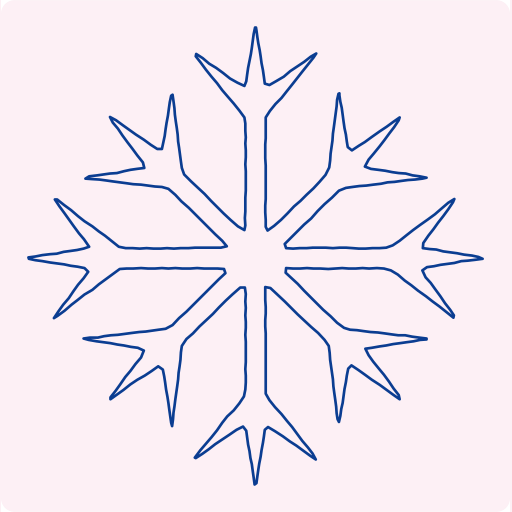 Geometric Snowflake Outline preview