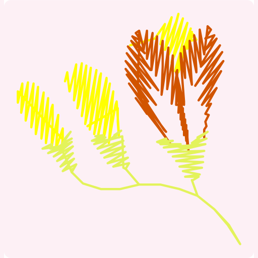 Delicate Yellow and Orange Tulip Sprig preview