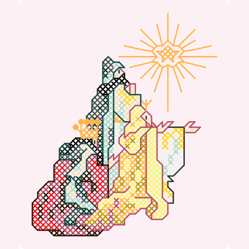 Cross Stitch Three Wise Men Following the Star preview