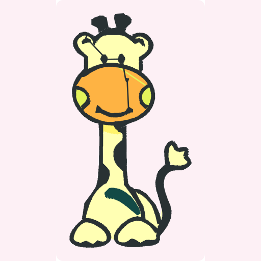 Smiling Baby Giraffe with Long Neck preview