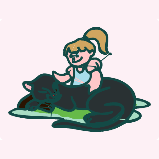 Little Girl Riding a Panther preview