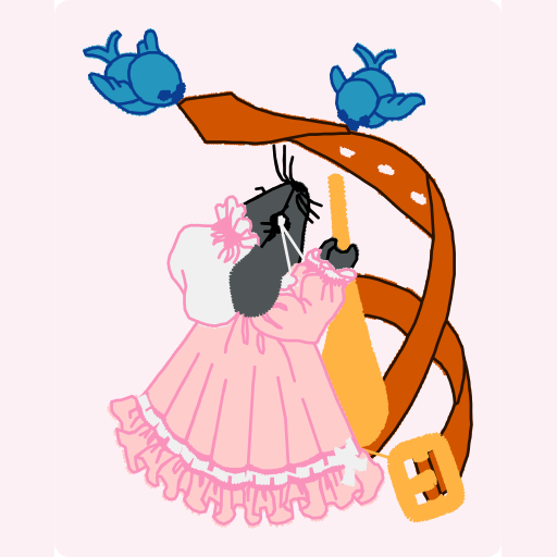 Mouse Making a Belt with Bluebirds preview