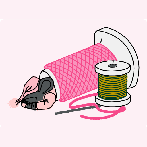 Sleepy Mouse Napping in Thread Spool preview