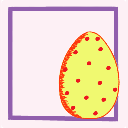 Polka Dot Easter Egg in Pink Frame preview
